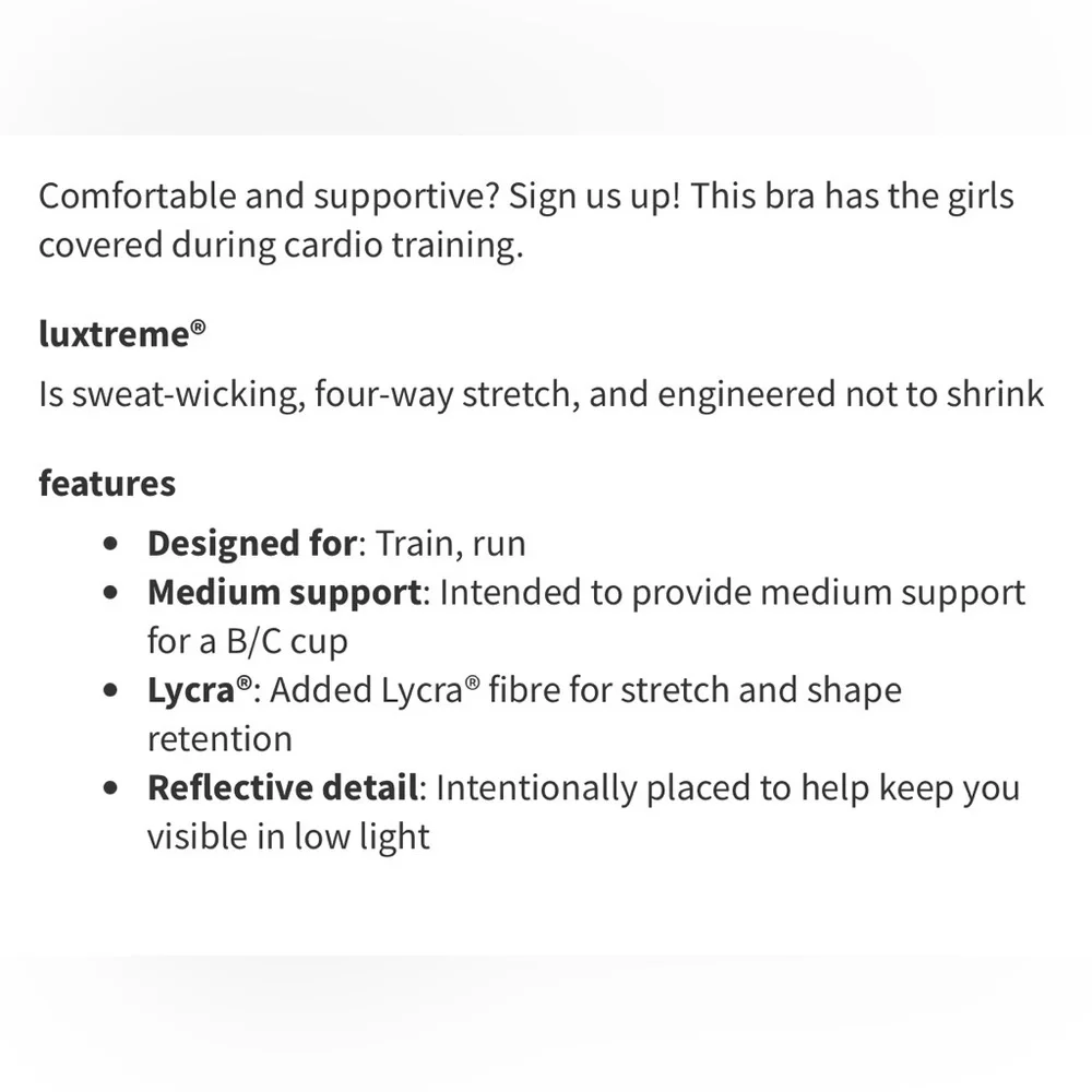 Women’s Lululemon Sweaty Or Not Sports Bra II Strappy Reflective Size 4 - Picture 16 of 16